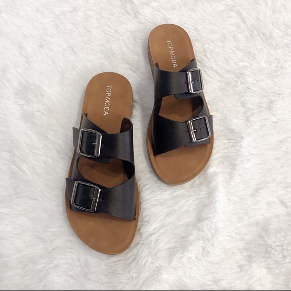 Two strap Sandal Black - Picture 6 of 6